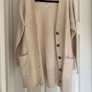 Madewell long cream cardigan sweater- NWT